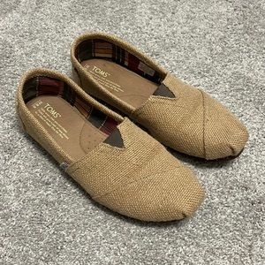 TOMS Women's Burlap Classic Slip-on Casual Shoes Size 8.5